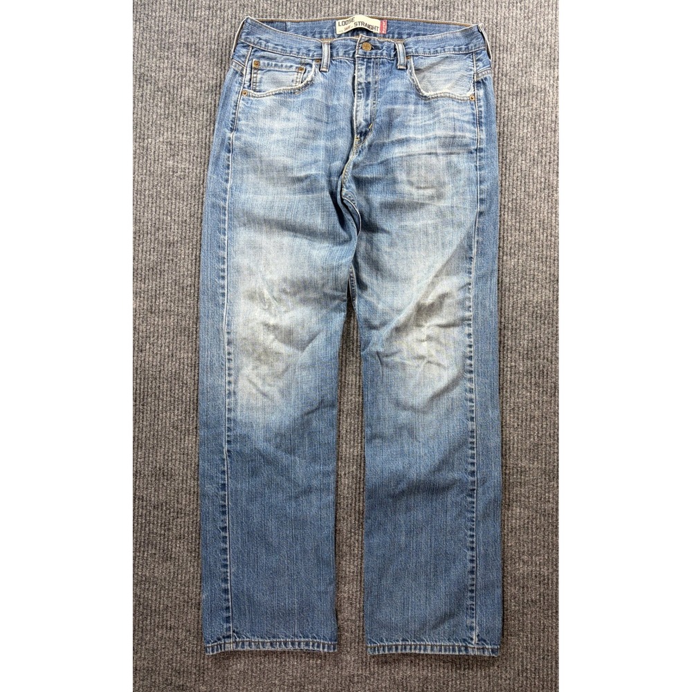 Levis 569 Loose Straight Jeans Fits 34x33 Y2K Faded Baggy Skater Skateboard